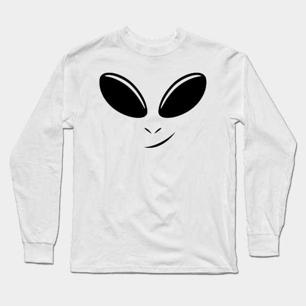 Alien Face Long Sleeve T-Shirt by Malchev